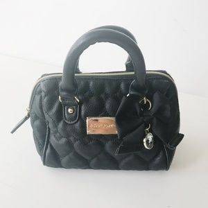 Betsey Johnson Heart Quilted Bag with Bow